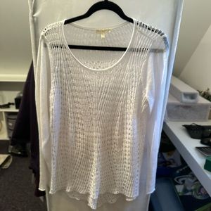 Eileen Fisher white sweater pullover large